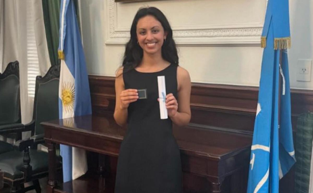 FOTO: Martina Bahiana Basgall Sequeira, destacadísima estudiante argentina.